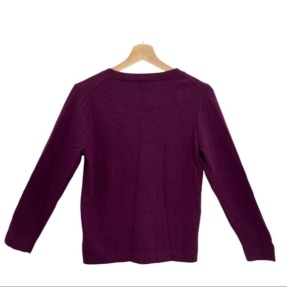 J. CREW Wool Blend Crewneck Pull Over Purple Sweater Size S NEW - Picture 3 of 7